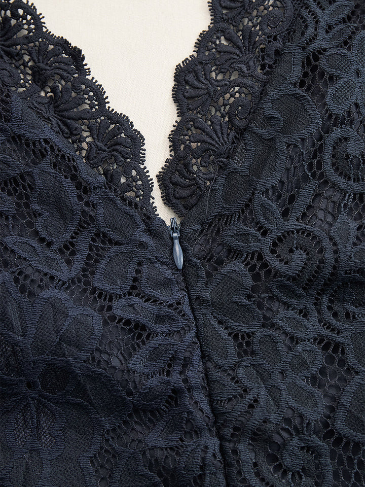 Luciana Fiorini Lace Midi Dress