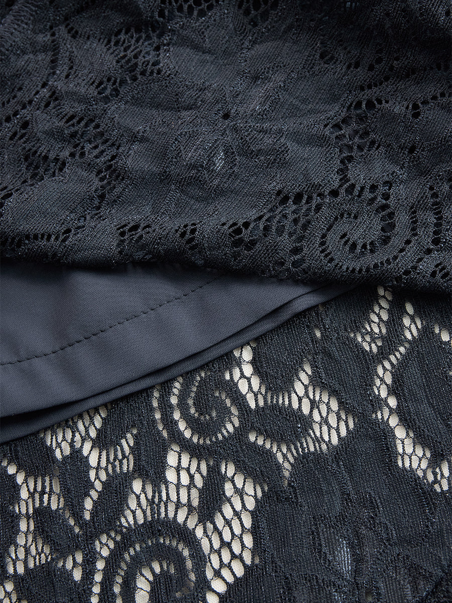 Luciana Fiorini Lace Midi Dress