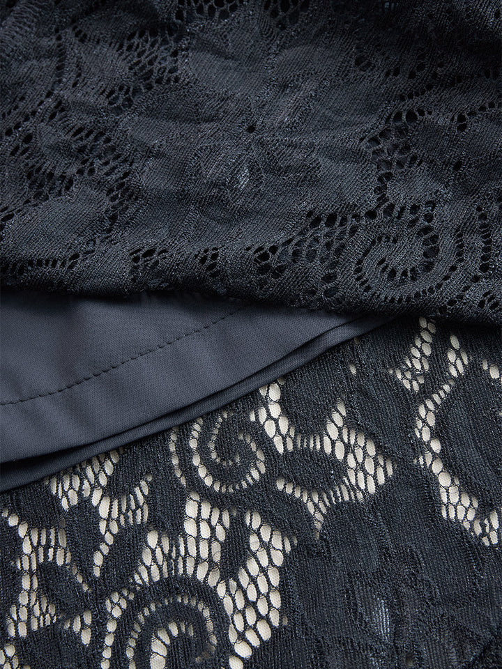 Luciana Fiorini Lace Midi Dress