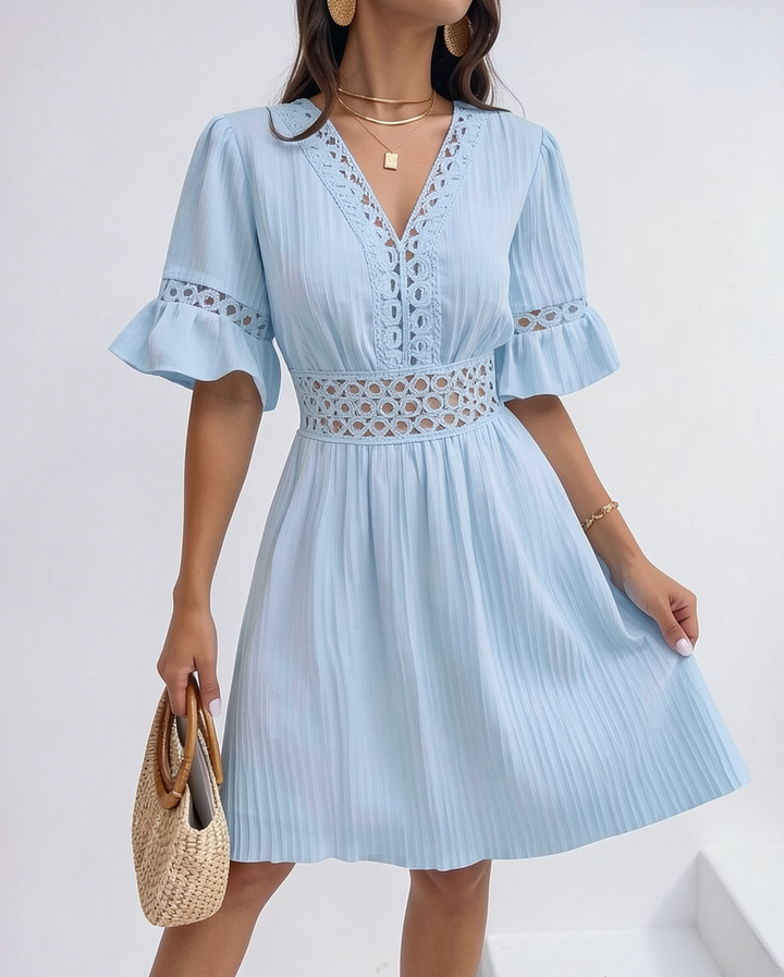 Luciana De Luca Summer V Neck Mini Dress