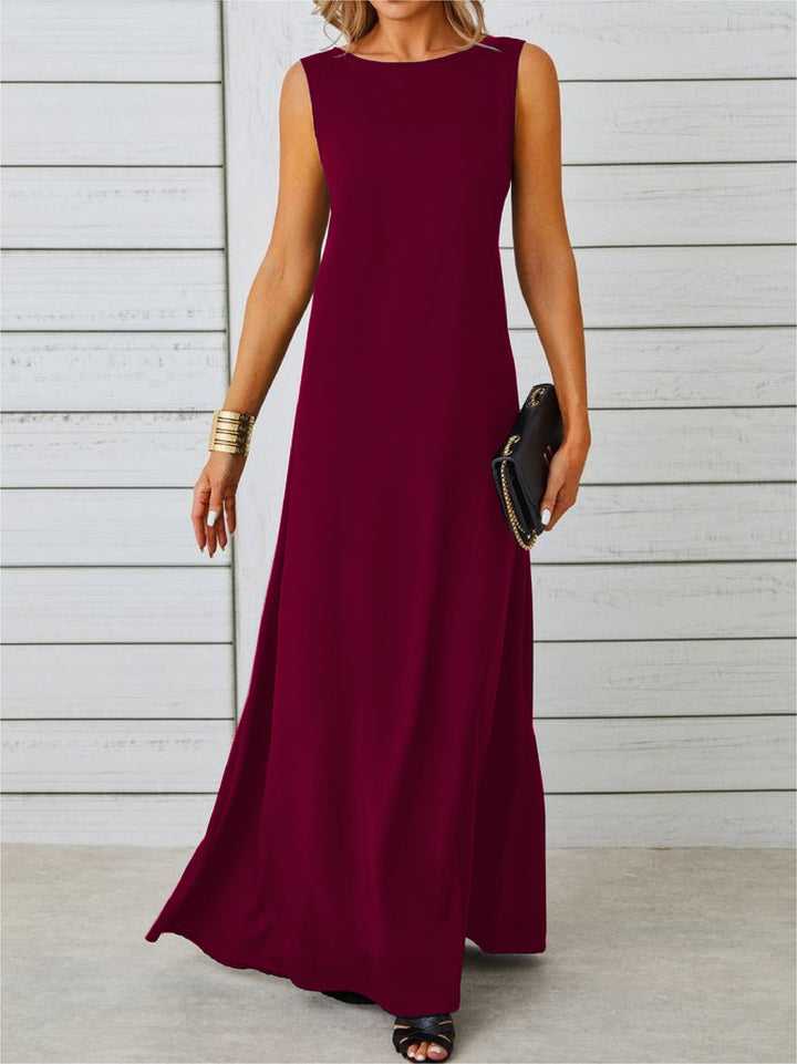 Wilhelmina Beaumaris Burgundy Wedding Guest Dress