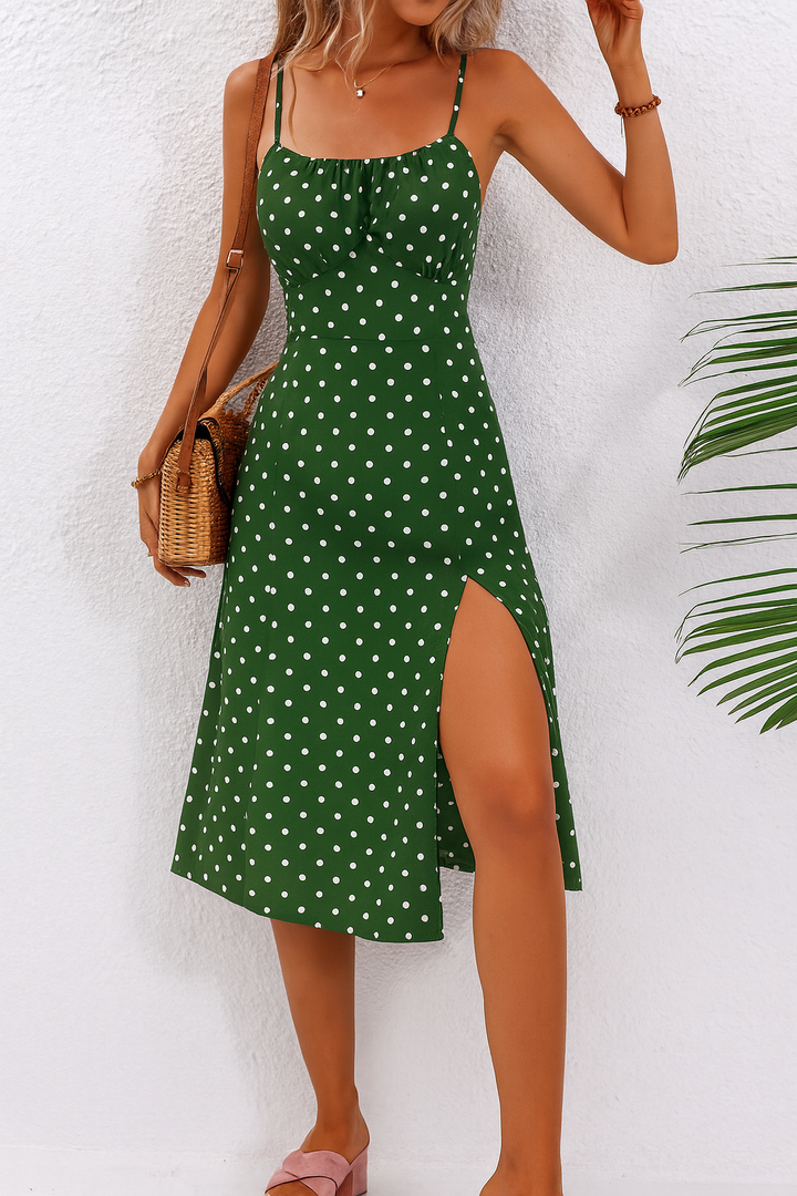 Camille Bellandi Polka Dot Midi Dress