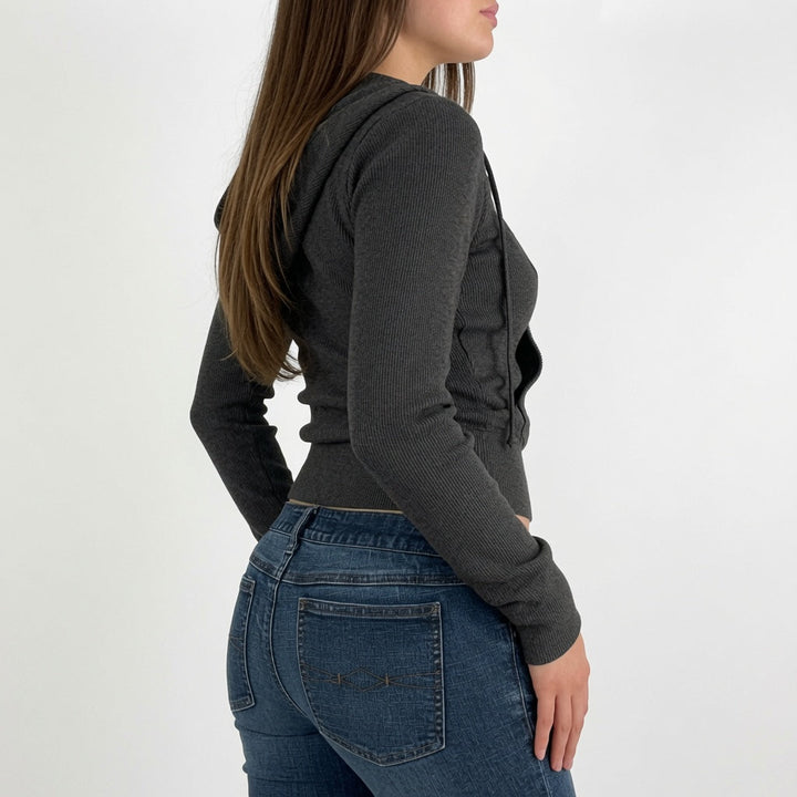 Reese Caldwell - Sculpted Ribbed Zip-Up Hoodie - Back to School Layer