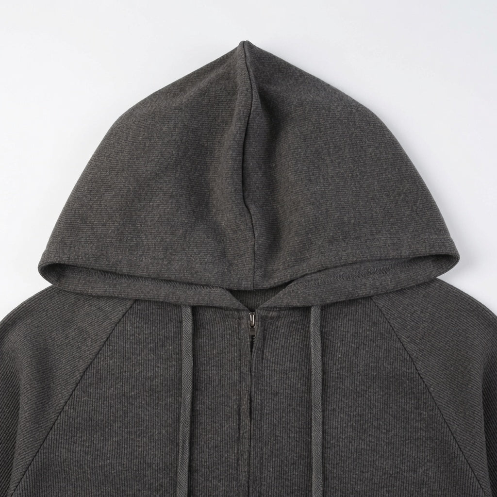 Reese Caldwell - Sculpted Ribbed Zip-Up Hoodie - Back to School Layer
