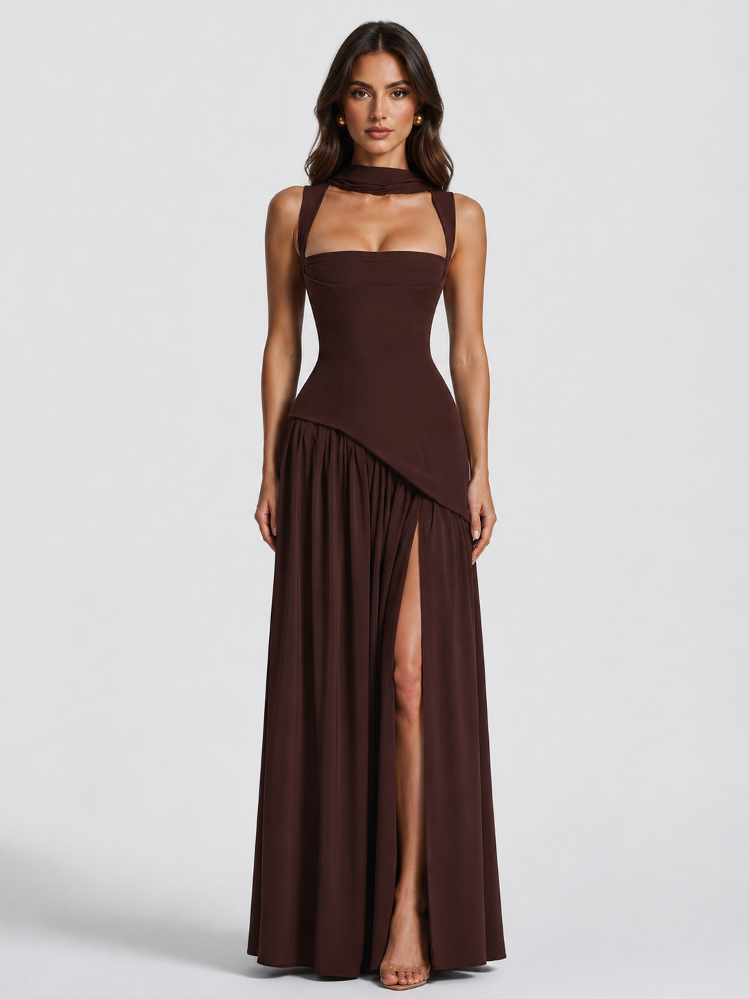 Madison Carter Corset Scarf Homecoming Dress