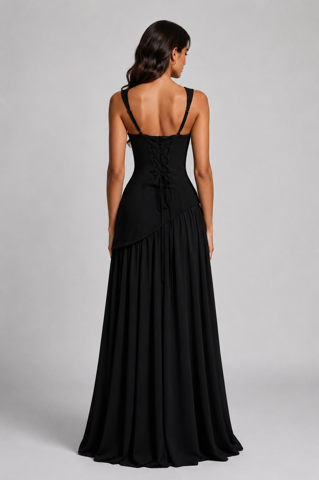 Madison Carter Corset Scarf Homecoming Dress