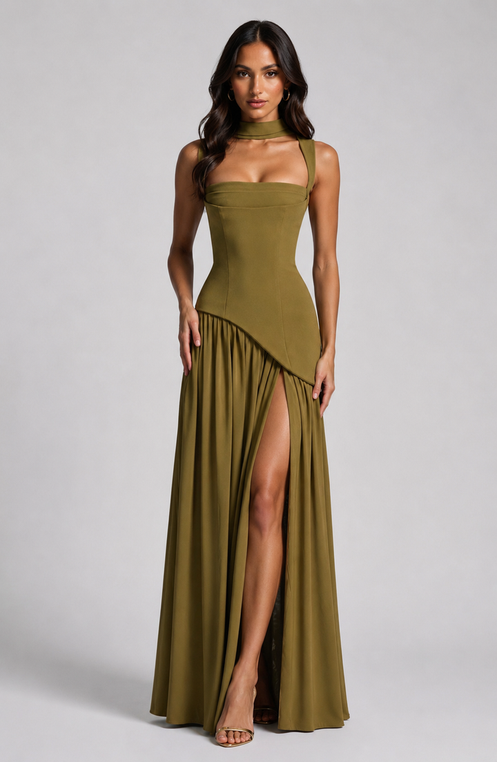 Madison Carter Corset Scarf Homecoming Dress