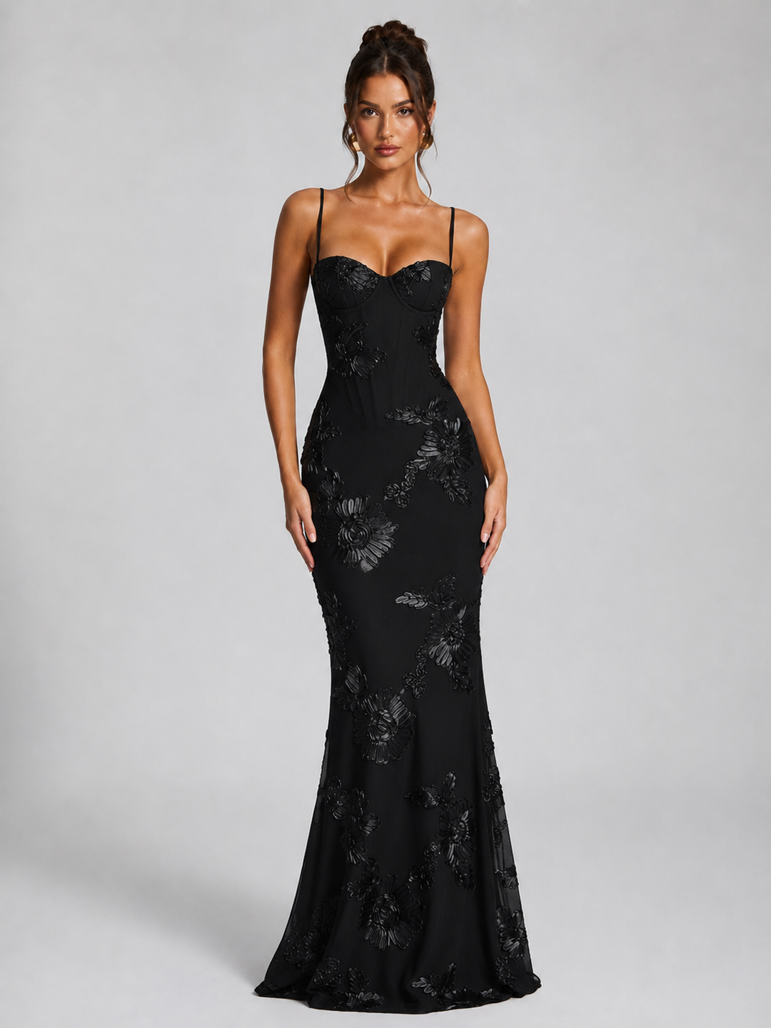 Savannah Brooks Floral Corset Homecoming Dress