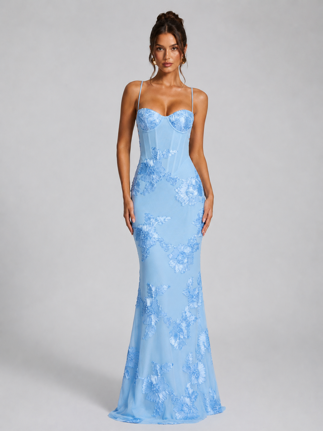 Savannah Brooks Floral Corset Homecoming Dress