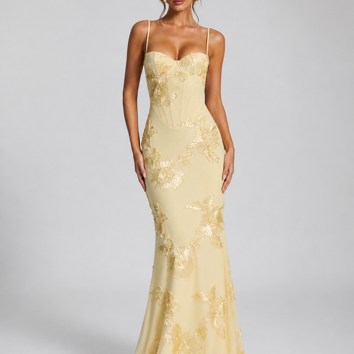 Savannah Brooks Floral Corset Homecoming Dress