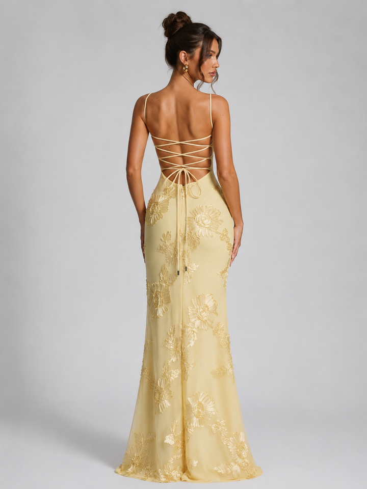 Savannah Brooks Floral Corset Homecoming Dress