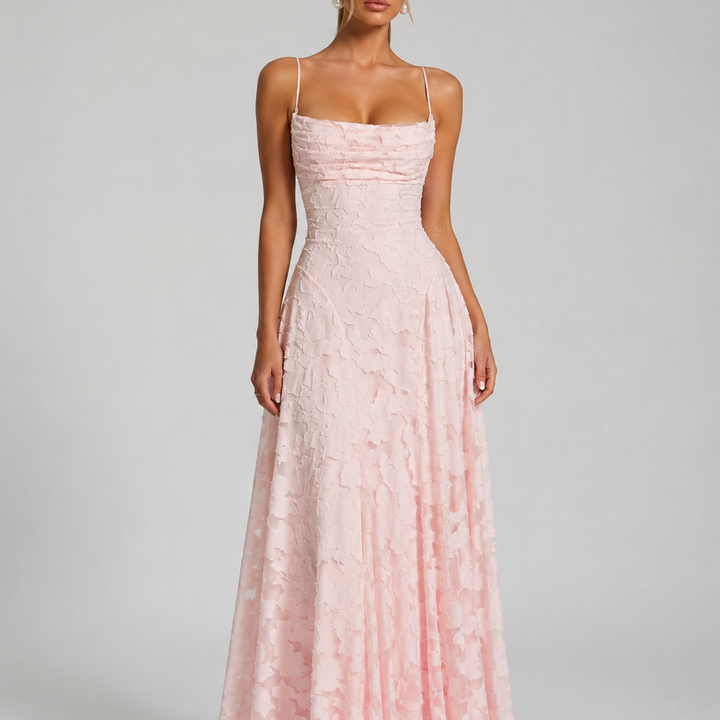 Elena Brooks Floral Homecoming Dress