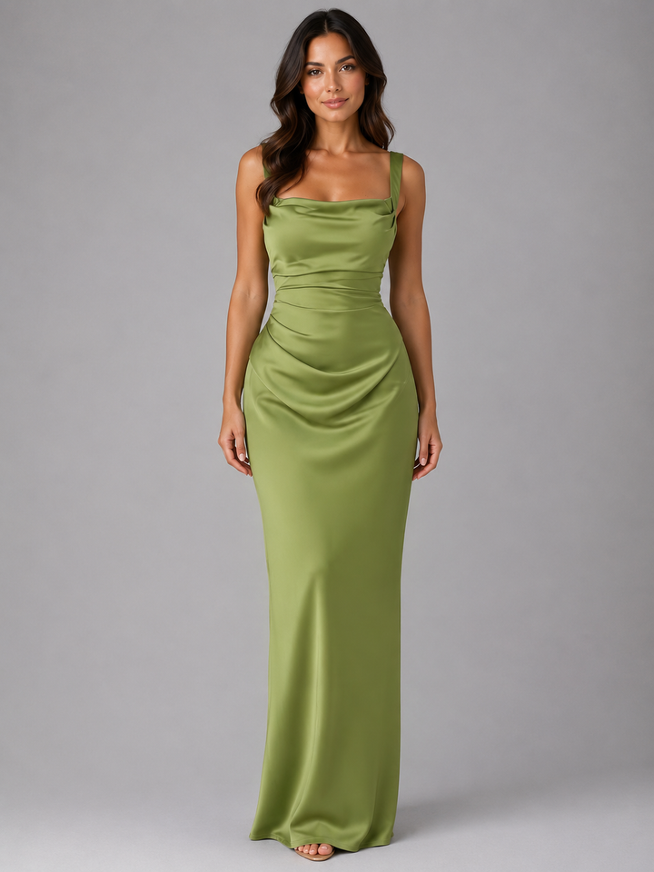 Harper Collins Satin Ruched Homecoming Dress