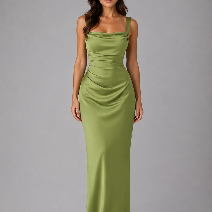 Harper Collins Satin Ruched Homecoming Dress