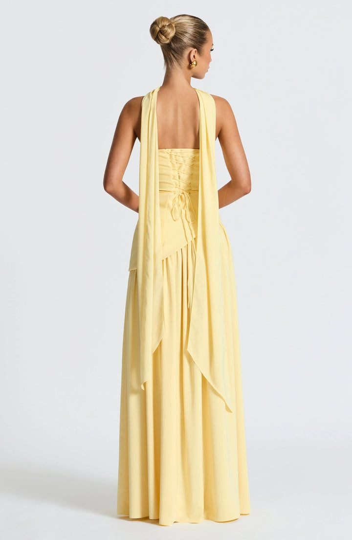 Vittoria Mancini Strapless Slit Maxi Dress