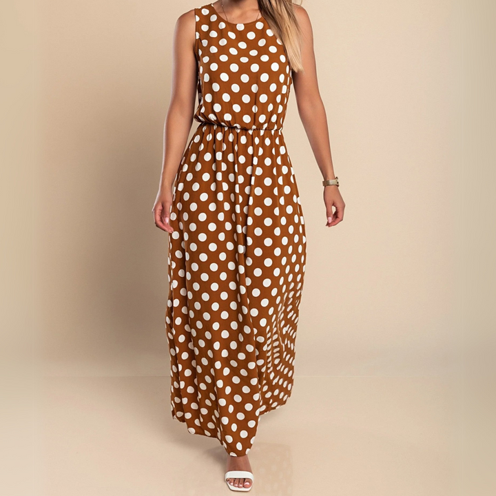 Giulia Moreau Polka Dot Maxi Dress