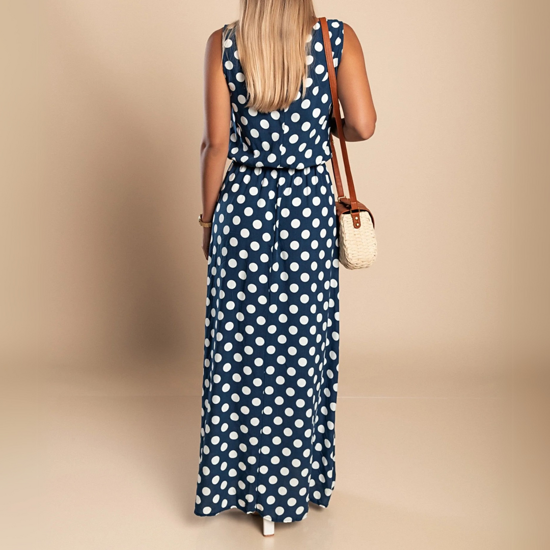 Giulia Moreau Polka Dot Maxi Dress