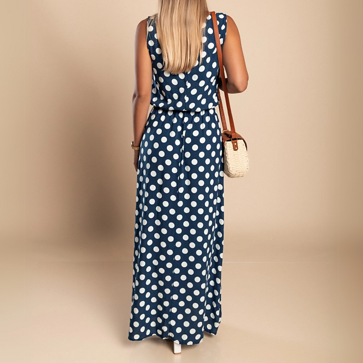 Giulia Moreau Polka Dot Maxi Dress