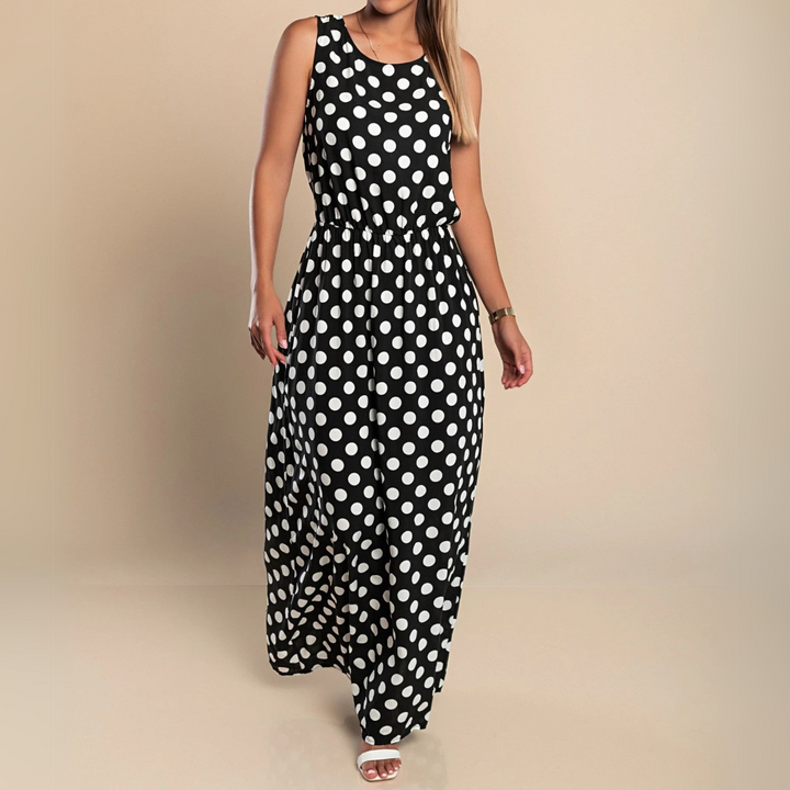 Giulia Moreau Polka Dot Maxi Dress