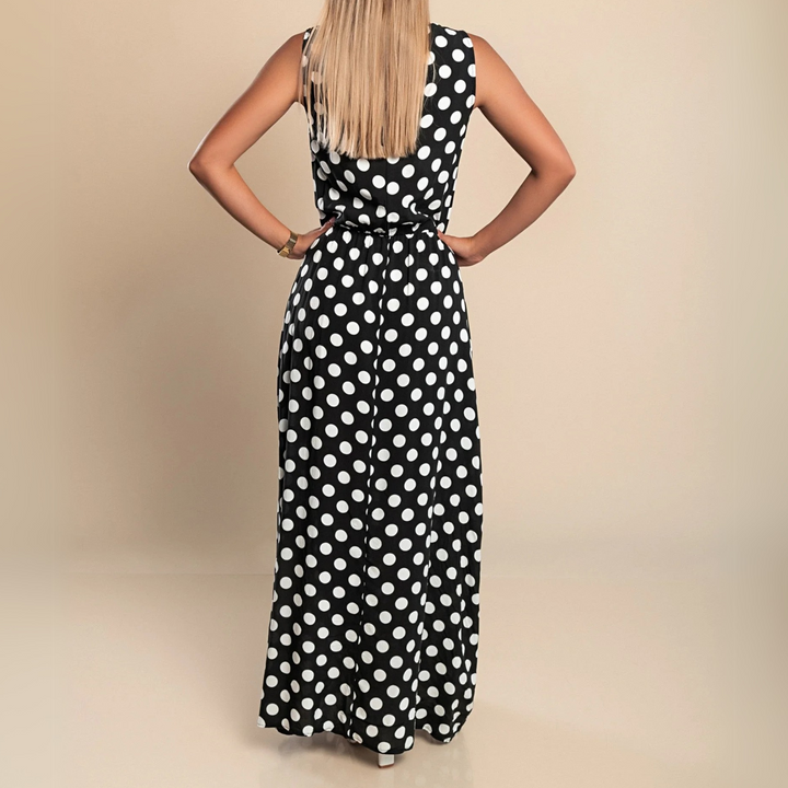 Giulia Moreau Polka Dot Maxi Dress