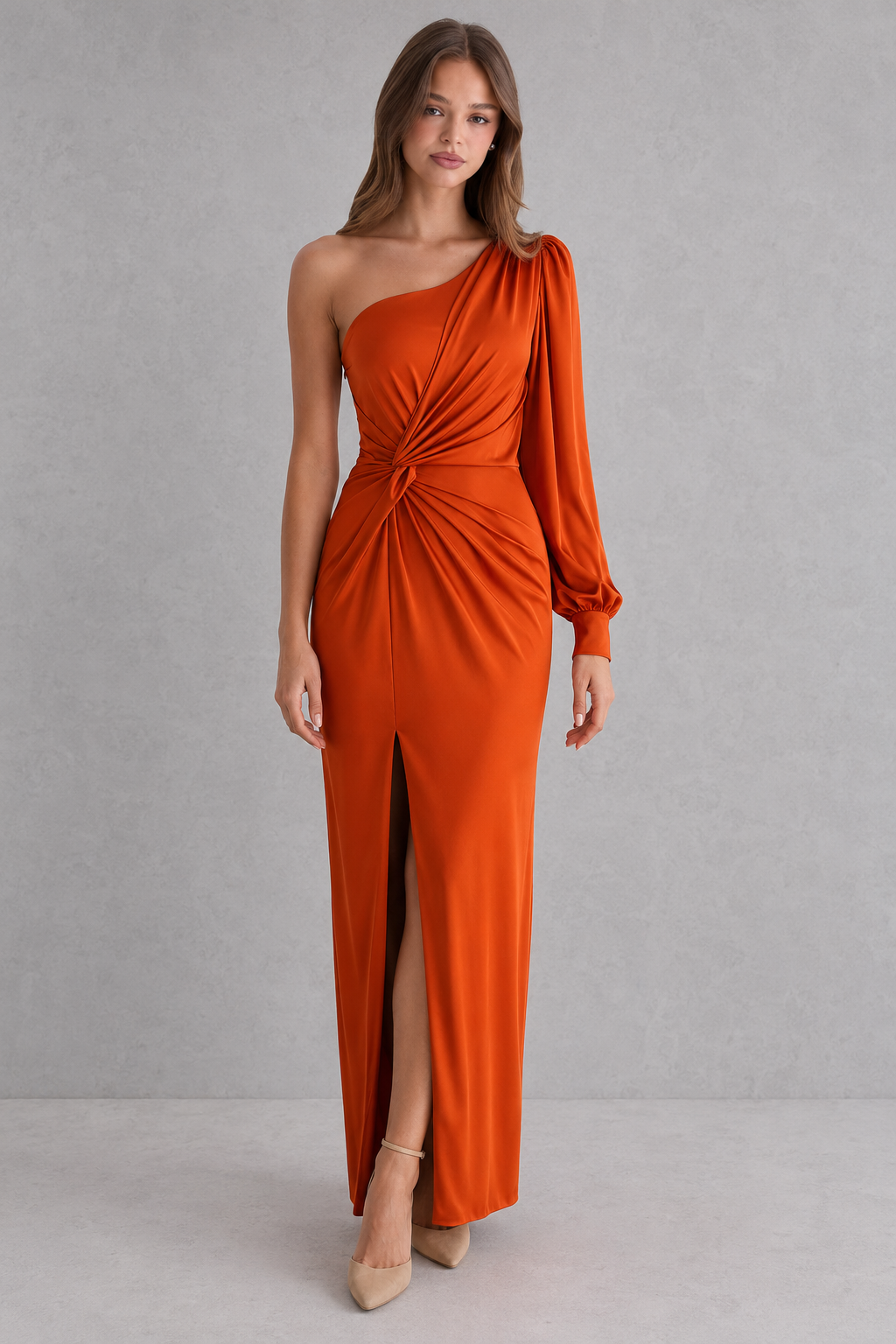 Sienna De Luca Satin One Shoulder Homecoming Dress