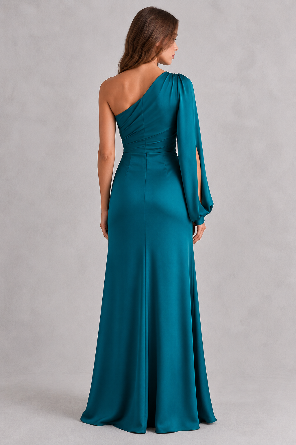 Sienna De Luca Satin One Shoulder Homecoming Dress