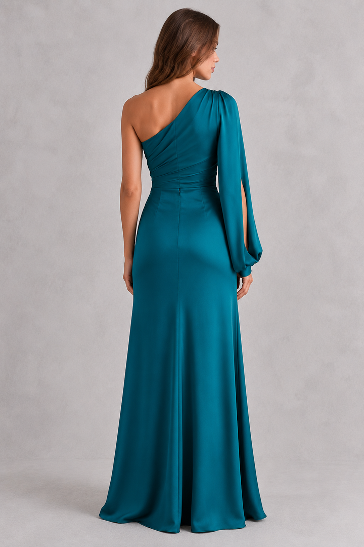 Sienna De Luca Satin One Shoulder Homecoming Dress